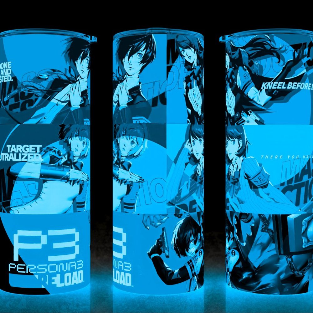 Glow in the Dark Persona 3 Reload Gaming Cup Mug Tumbler